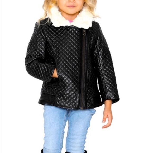 Widgeon Black Faux Leather Jacket - Picture 1 of 6